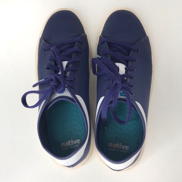 Native Mens Monte Carlo XL CT Sneaker Shoe Regatta Blue Lace Up Lightweight - Picture 7 of 14